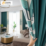 DIHINHOME Home Textile Pastoral Curtain DIHIN HOME Pastoral Natural Big Banana Leaves Printed,Blackout Grommet Window Curtain for Living Room ,52x63-inch,1 Panel