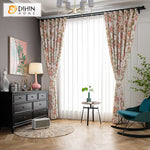 DIHINHOME Home Textile Pastoral Curtain DIHIN HOME Pastoral Nice Flowers Printed,Blackout Grommet Window Curtain for Living Room,1 Panel