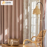 DIHINHOME Home Textile Pastoral Curtain DIHIN HOME Pastoral Pink Printed,Blackout Grommet Window Curtain for Living Room ,52x63-inch,1 Panel