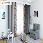 DIHINHOME Home Textile Pastoral Curtain DIHIN HOME Pastoral Plants Printed,High Blackout Grommet Window Curtain for Living Room