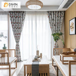 DIHIN HOME Pastoral Printing Birds Blackout Curtains ,Blackout Grommet Window Curtain for Living Room ,52x63-inch,1 Panel