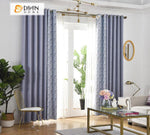DIHIN HOME Pastoral Small Leaves Printed,Blackout Grommet Window Curtain for Living Room ,52x63-inch,1 Panel