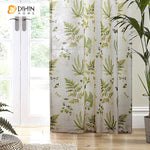 DIHINHOME Home Textile Pastoral Curtain DIHIN HOME Pastoral Water Grass Printed Blackout Grommet Window Curtain for Living Room ,52x63-inch,1 Panel