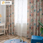 DIHINHOME Home Textile Pastoral Curtain DIHIN HOME Tropical Fish Printed,Blackout Grommet Window Curtain for Living Room ,52x63-inch,1 Pane