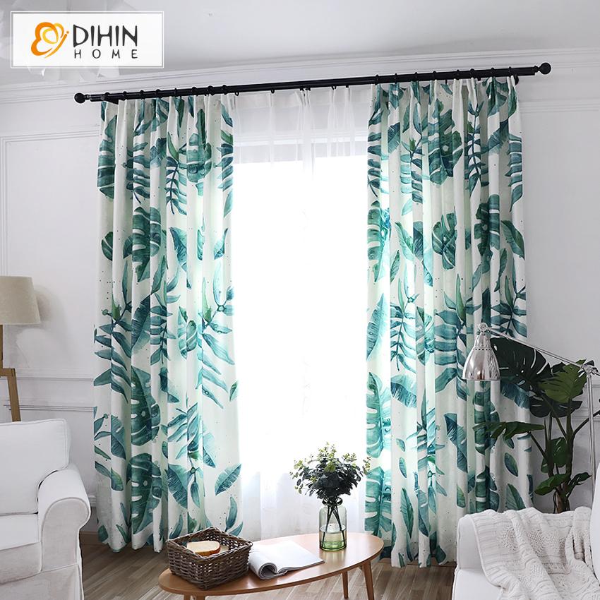 DIHINHOME Home Textile Modern Curtain Copy of DIHIN HOME Neat Triangle Geometric Printed,Blackout Grommet Window Curtain for Living Room ,52x63-inch,1 Panel