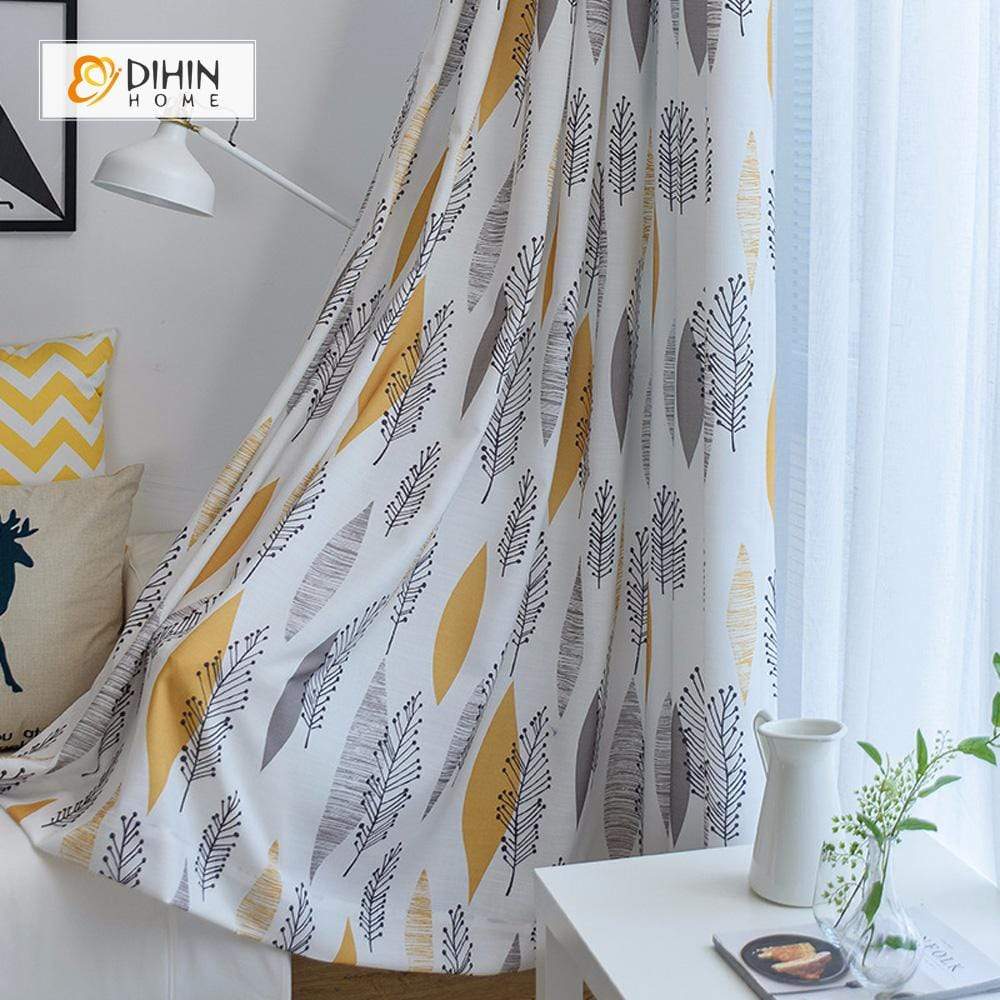 Pastoral Curtain Blackout Grommet Window Curtain for Living Room –  DIHINHOME Home Textile