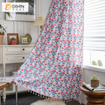 DIHINHOME Home Textile Pastoral Curtains DIHIN HOME Pastoral Natural Flowers Printed,Blackout Grommet Window Curtain for Living Room ,52x63-inch,1 Panel