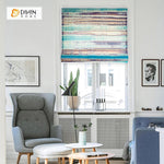 DIHINHOME Home Textile Roman Blind DIHIN HOME Abstract Color Printed Roman Shades ,Easy Install Washable Curtains ,Customized Window Curtain Drape, 24"W X 64"H