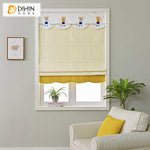 DIHINHOME Home Textile Roman Blind DIHIN HOME Cartoon Beige Bear Printed Roman Shades ,Easy Install Washable Curtains ,Customized Window Curtain Drape, 24"W X 64"H