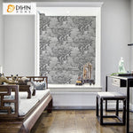 DIHINHOME Home Textile Roman Blind DIHIN HOME Chinese Classical Printed Roman Shades ,Easy Install Washable Curtains ,Customized Window Curtain Drape, 24"W X 64"H