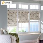 DIHINHOME Home Textile Roman Blind DIHIN HOME Complex Plant Printed Roman Shades ,Easy Install Washable Curtains ,Customized Window Curtain Drape, 24"W X 64"