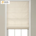 DIHINHOME Home Textile Roman Blind DIHIN HOME Elegant Solid Beige Printed Roman Shades ,Easy Install Washable Curtains ,Customized Window Curtain Drape, 24"W X 64"