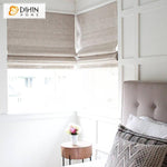 DIHINHOME Home Textile Roman Blind DIHIN HOME Elegant Solid Grey Printed Roman Shades ,Easy Install Washable Curtains ,Customized Window Curtain Drape, 24"W X 64"