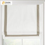 DIHINHOME Home Textile Roman Blind DIHIN HOME Exquisite Grey Edge Printed Roman Shades ,Easy Install Washable Curtains ,Customized Window Curtain Drape, 24"W X 64"