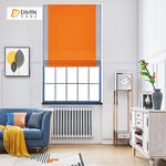 DIHINHOME Home Textile Roman Blind DIHIN HOME Exquisite Orange Printed Roman Shades ,Easy Install Washable Curtains ,Customized Window Curtain Drape, 24"W X 64"H