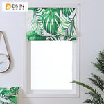 DIHINHOME Home Textile Roman Blind DIHIN HOME Huge Leaves Printed Roman Shades,Easy Install Washable Curtains ,Customized Window Curtain Drape, 24"W X 64"