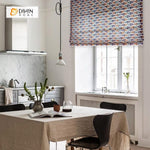 DIHINHOME Home Textile Roman Blind DIHIN HOME Intensive Wave Printed Roman Shades ,Easy Install Washable Curtains ,Customized Window Curtain Drape, 24"W X 64"H