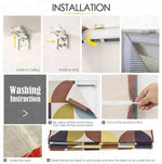 DIHIN HOME Modern Small Yellow Stripes Roman Shades ,Easy Install Washable Curtains ,Customized Window Curtain Drape, 24"W X 64"H