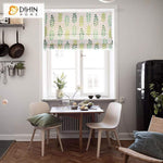 DIHINHOME Home Textile Roman Blind DIHIN HOME Pastoral Small Trees Printed Roman Shades ,Easy Install Washable Curtains ,Customized Window Curtain Drape, 24"W X 64"H