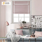DIHINHOME Home Textile Roman Blind DIHIN HOME Pink Printed Roman Shades ,Easy Install Washable Curtains ,Customized Window Curtain Drape, 24"W X 64"H