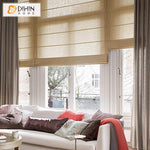 DIHINHOME Home Textile Roman Blind DIHIN HOME Simple Yellow Printed Roman Shades ,Easy Install Washable Curtains ,Customized Window Curtain Drape, 24"W X 64"