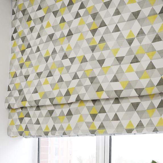 DIHINHOME Home Textile Roman Blind Modern Geometric Printed Roman Shades / Window Blind Fabric Curtain Drape, 23"W X 64"H