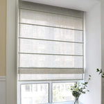 DIHINHOME Home Textile Roman Blind Modern Solid Beige Color Roman Shades / Window Blind Fabric Curtain Drape, 23"W X 64"H