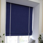 DIHINHOME Home Textile Roman Blind Modern Solid Blue Roman Shades / Window Blind Fabric Curtain Drape, 23"W X 64"H