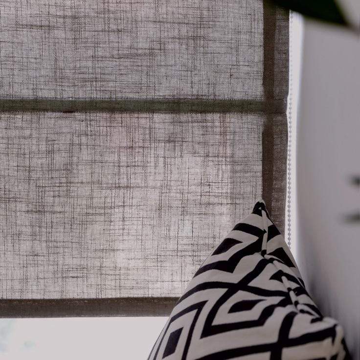 DIHINHOME Home Textile Roman Blind Modern Solid Grey Color Roman Shades / Window Blind Fabric Curtain Drape, 23"W X 64"H