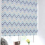 DIHINHOME Home Textile Roman Blind Modern Wave Printed Roman Shades / Window Blind Fabric Curtain Drape, 23"W X 64"H