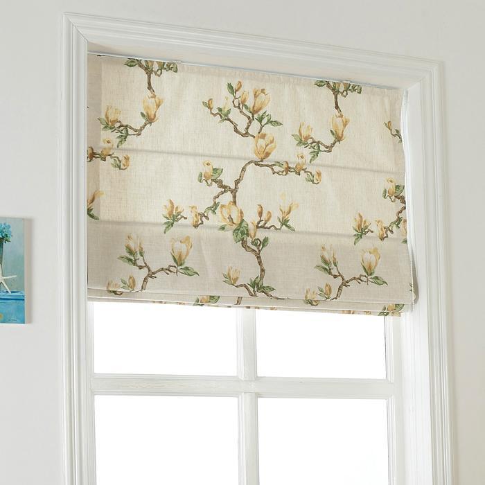 DIHINHOME Home Textile Roman Blind Pastoral Floral Printed Roman Shades / Window Blind Fabric Curtain Drape, 23"W X 64"H