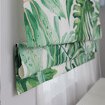 DIHINHOME Home Textile Roman Blind Pastoral Green Banana Tree Printed Roman Shades / Window Blind Fabric Curtain Drape , 23"W X 64"H