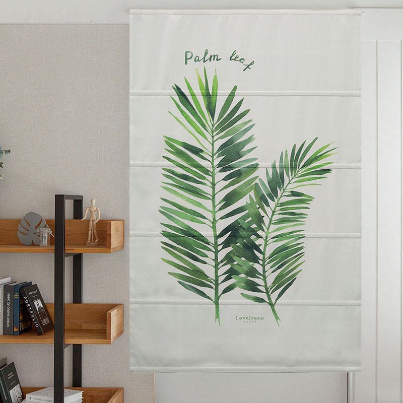 DIHINHOME Home Textile Roman Blind Pastoral Green Tree Printed Roman Shades / Window Blind Fabric Curtain Drape , 23"W X 64"H