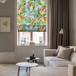 DIHINHOME Home Textile Roman Blind Pastoral Tropic Leaves Printed Roman Shades / Window Blind Fabric Curtain Drape, 23"W X 64"H