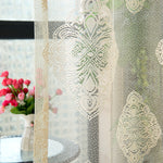 DIHINHOME Home Textile Sheer Curtain DIHIN HOME European Embroidered,Sheer Curtain, Grommet Window Curtain for Living Room ,52x63-inch,1 Panel