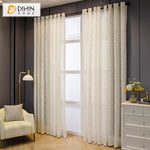 DIHINHOME Home Textile Sheer Curtain DIHIN HOME European Flowers Embroidered Customized Sheer Curtain,Grommet Window Curtain for Living Room ,52x63-inch,1 Panel