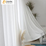 DIHINHOME Home Textile Sheer Curtain DIHIN HOME Exquisite White,Sheer Curtain,Blackout Grommet Window Curtain for Living Room ,52x63-inch,1 Panel