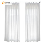 DIHINHOME Home Textile Sheer Curtain DIHIN HOME High Quality White Striped Sheer Curtain,Grommet Window Curtain for Living Room ,52x63-inch,1 Panel