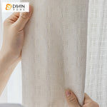 DIHINHOME Home Textile Sheer Curtain DIHIN HOME Japanese Solid Color Cotton Linen Thickening Sheer Curtains,Grommet Window Curtain for Living Room ,52x63-inch,1 Panel