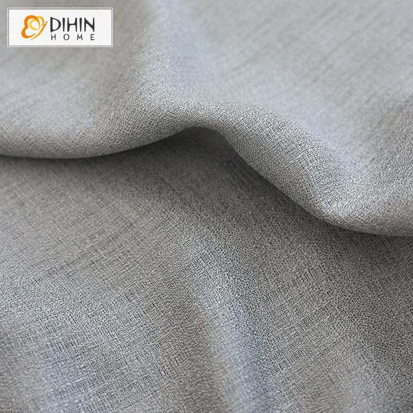 DIHINHOME Home Textile Sheer Curtain DIHIN HOME Modern Light Grey Color Sheer Curtains,Blackout Grommet Window Curtain for Living Room ,52x63-inch,1 Panel