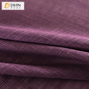 DIHINHOME Home Textile Sheer Curtain DIHIN HOME Modern Purple Day Curtain ,Sheer Curtain, Grommet Window Curtain for Living Room ,52x63-inch,1 Panel