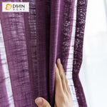 DIHINHOME Home Textile Sheer Curtain DIHIN HOME Modern Purple Day Curtain ,Sheer Curtain, Grommet Window Curtain for Living Room ,52x63-inch,1 Panel