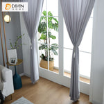 DIHINHOME Home Textile Sheer Curtain DIHIN HOME Modern Simple Grey Sheer Curtain,Grommet Window Curtain for Living Room ,52x63-inch,1 Panel