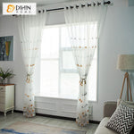 DIHIN HOME Modern Triangle Window Screening ,Sheer Curtain, Grommet Window Curtain for Living Room ,52x63-inch,1 Panel