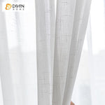 DIHINHOME Home Textile Sheer Curtain DIHIN HOME Modern White Day Curtain ,Sheer Curtain, Grommet Window Curtain for Living Room ,52x63-inch,1 Panel