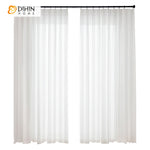 DIHINHOME Home Textile Sheer Curtain DIHIN HOME Modern White Striped Sheer Curtain,Grommet Window Curtain for Living Room ,52x63-inch,1 Panel