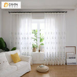 DIHIN HOME Pastoral Blue Color Embroidered Sheer Curtain, Grommet Window Curtain for Living Room ,52x63-inch,1 Panel Roman Shades Curtains Window Blinds custom curtains blackout curtains curtains for living room sheer curtains curtain fabric linen curtains kitchen curtains velvet curtains pinch pleat curtains bay window curtains outdoor curtains pleated curtains floral curtains dining room curtains kitchen valances drapes for bedroom patio curtains nursery curtains grommet curtains