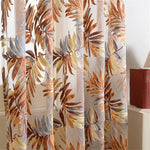 DIHINHOME Home Textile Sheer Curtain DIHIN HOME Tropical Pastoral Leaves Printed Sheer Curtains,Grommet Window Curtain for Living Room ,52x63-inch,1 Panel