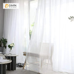 DIHINHOME Home Textile Sheer Curtain DIHIN HOME White Color,Sheer Curtain,Blackout Grommet Window Curtain for Living Room ,52x63-inch,1 Panel