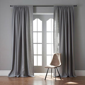 DIHINHOME Home Textile Sheer Curtain Modern Beige Color Linen Solid Sheer Curtain Window Curtains For Living Room